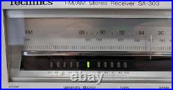 Vintage Technics Model SA-303 AM/FM Stereo Receiver Tuner JAPAN Tested Working