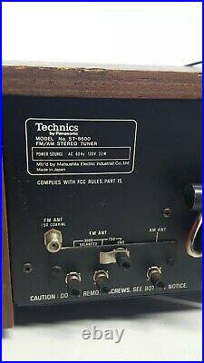 Vintage Technics Model ST 8600 Stereo AM / FM Tuner POWERS ON 1970s-80s