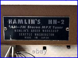 Vintage Vacuum Tube AM FM Multiplex Stereo Tuner Hamlin' He-2 Works Excellent