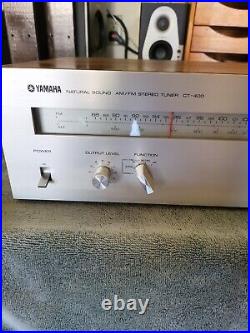 Yamaha CT-400 Natural Sound AM/FM Stereo Tuner Woodgrain 1977 Tested and Working